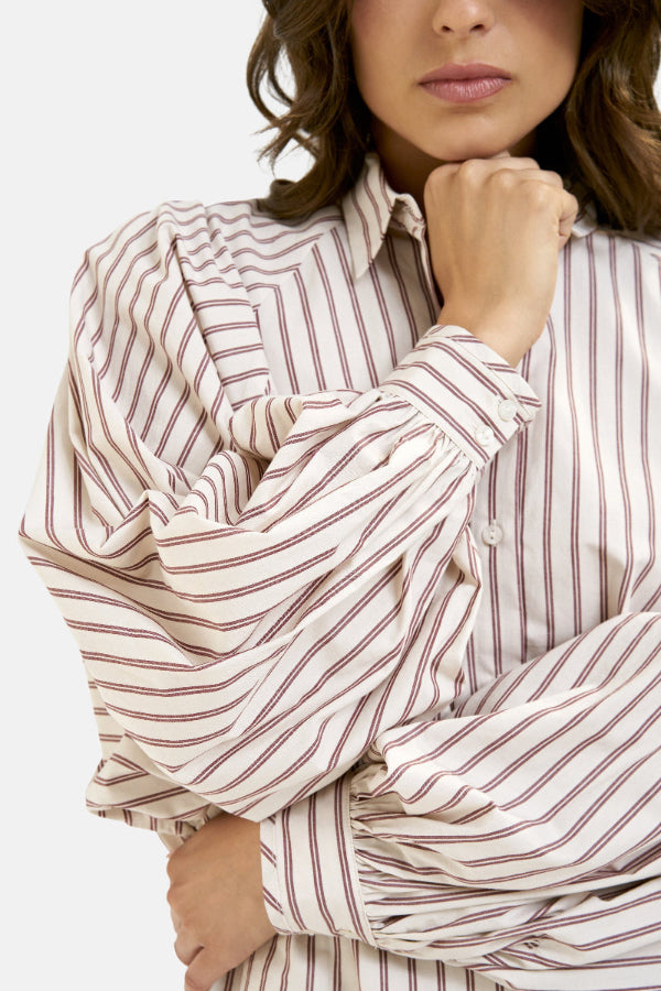 Smith & Soul Bluse gestreift bordeaux print