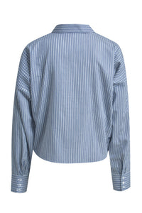 Smith & Soul, Hemdbluse, blau gestreift, Streifen, Karaken, langärmlig, Manschetten