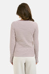 Smith & Soul Rib Longsleeve Striped bordeaux