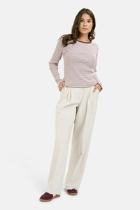 Smith & Soul Rib Longsleeve Striped bordeaux