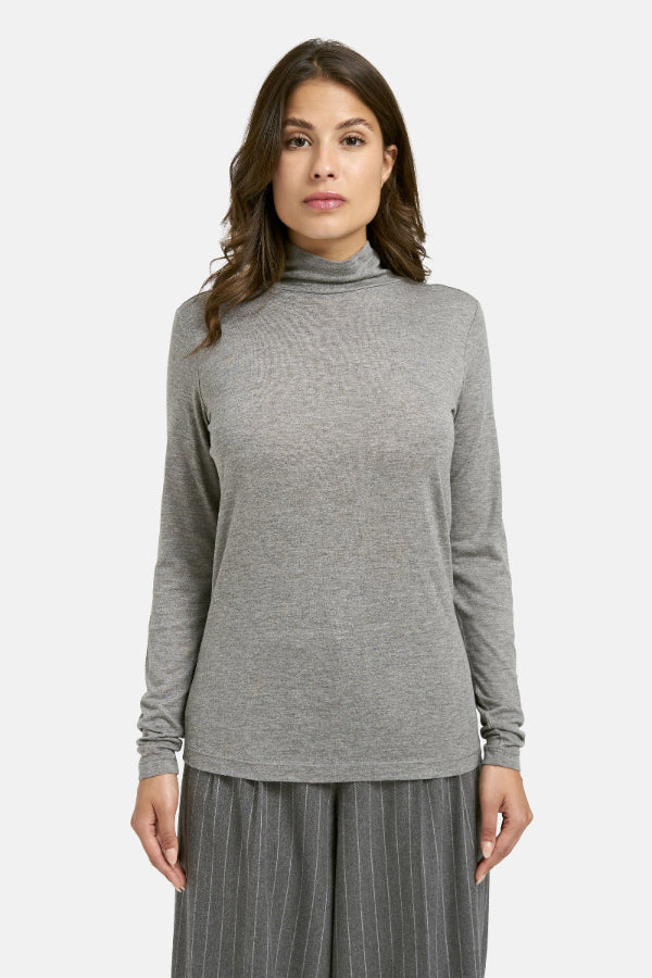 Smith & Soul Basic Rollkragenpulli grey melange