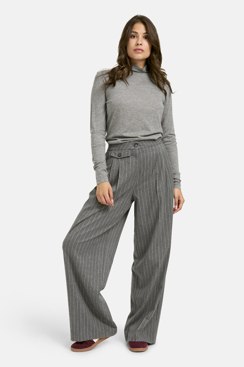 Smith & Soul Basic Rollkragenpulli grey melange