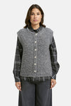 Smith & Soul Bouclé-Weste grey melange