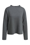 Smith & Soul Sweatshirt, Pullover, anthrazit melange, dunkelgrau, relaxed fit, Stehkragen, unifarben
