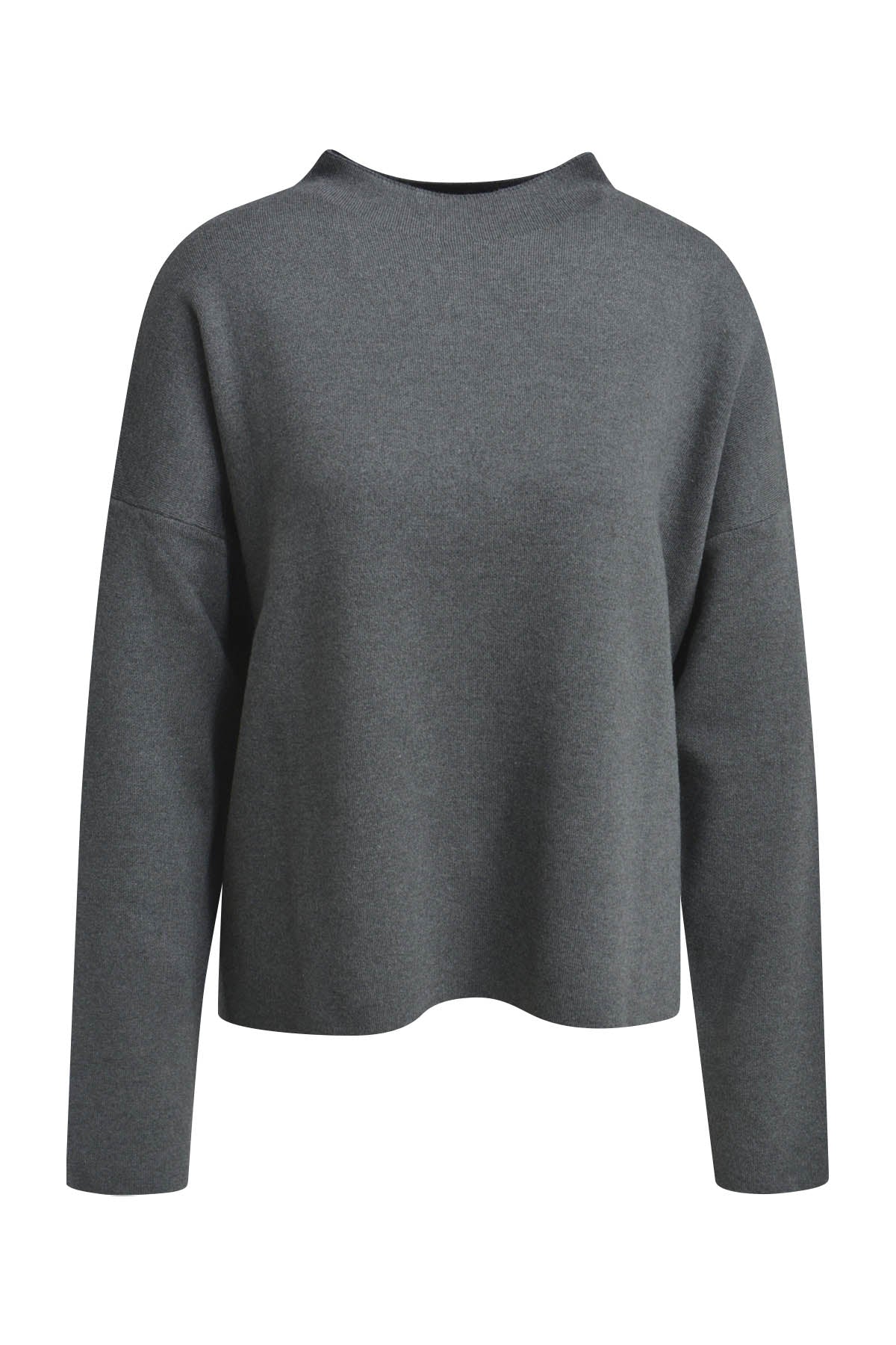 Smith & Soul Sweatshirt, Pullover, anthrazit melange, dunkelgrau, relaxed fit, Stehkragen, unifarben