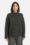 Smith & Soul Hairy Oversized Pullover, Strickpulli, anthrazit melange, dunkelgrau, Rundhalsausschnitt