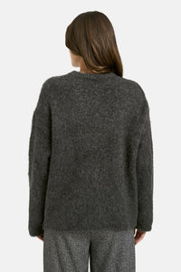 Smith & Soul Hairy Oversized Pullover anthrazit melange
