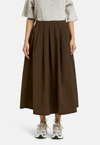 Smith & Soul Faltenrock dark brown/braun