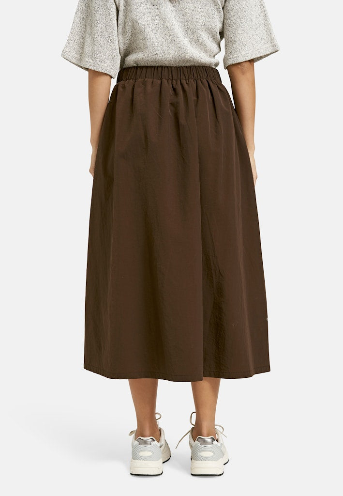 Smith & Soul Faltenrock dark brown/braun