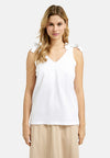 Smith & Soul Tanktop, geknotet, weiß, white, V-Ausschnitt