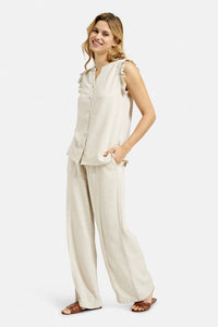 Smith & Soul Leinenbluse sand