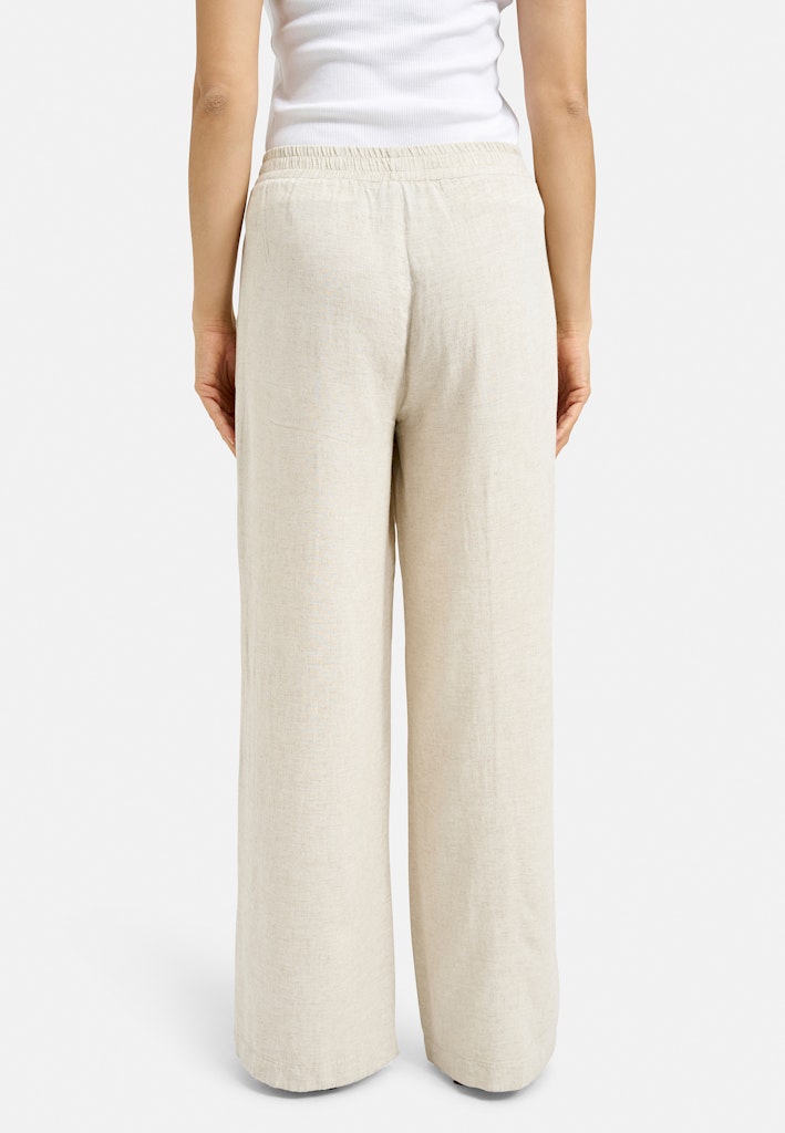 Smith & Soul Hose, Leinen, Viskose, klassische Hose, creme, beige