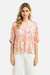 Smith & Soul Bluse, oversized, coral print, Viskose