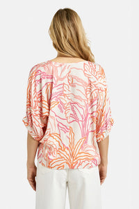 Smith & Soul, Bluse, gemustert, 3/4 Ärmel, überschnitten