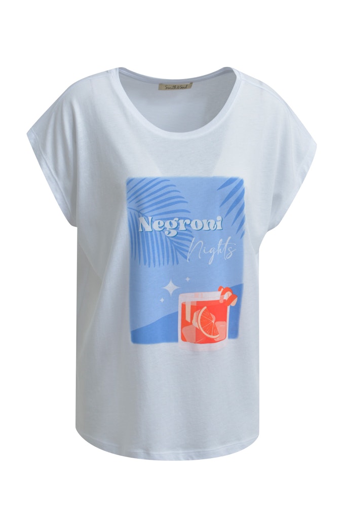 Smith & Soul T-Shirt, weiß mit Print, Negroni Nights