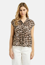 Smith & Soul Bluse, nougat print, Leominster, regular fit, Schleifen