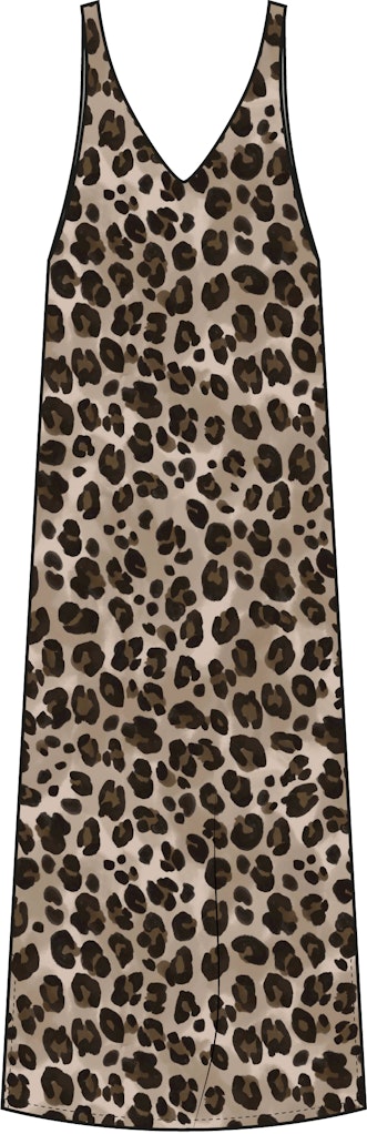 Smith & Soul Trägerkleid, Sommerkleid, Leomuster, nougat print, Viskose