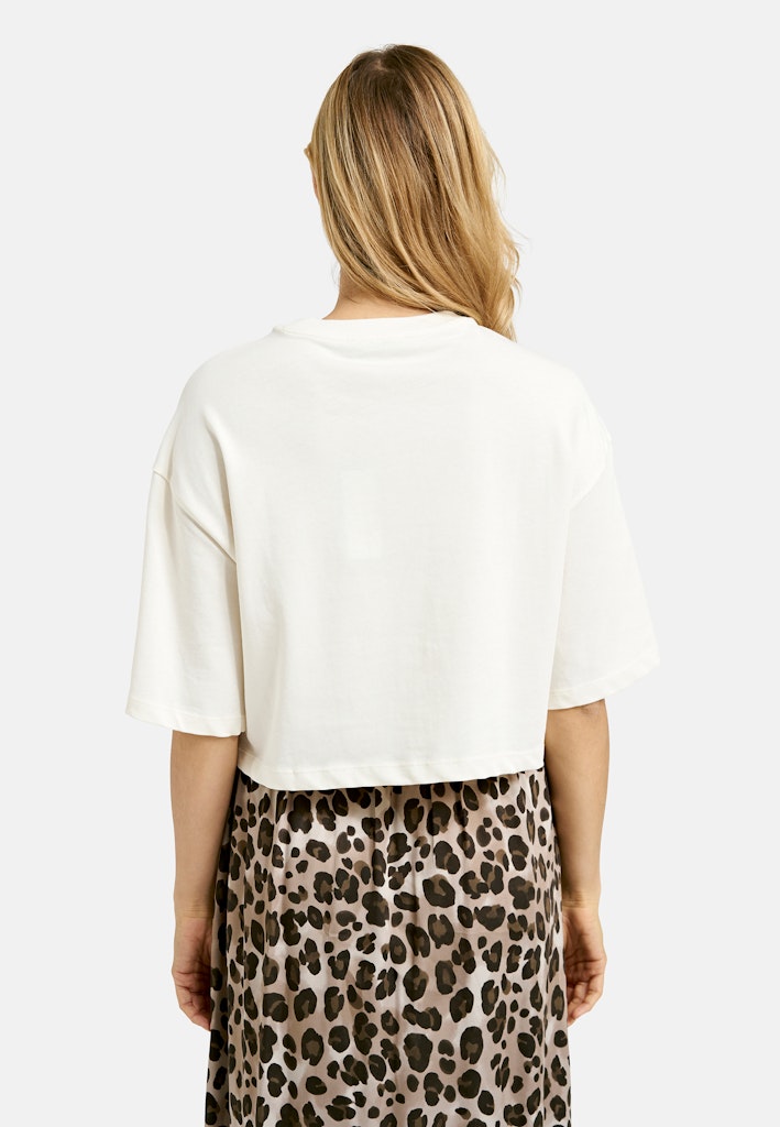 Smith & Soul Cropped T-Shirt camel print