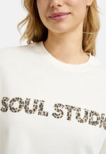 Smith & Soul Cropped T-Shirt camel print