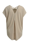 Smith & Soul T-Shirt Crossed Backneck camel