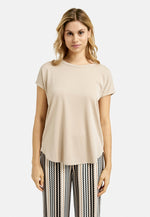 Smith & Soul Crossed Backpack, T-Shirt, camel, unifarben, gekreuzte Träger hinten