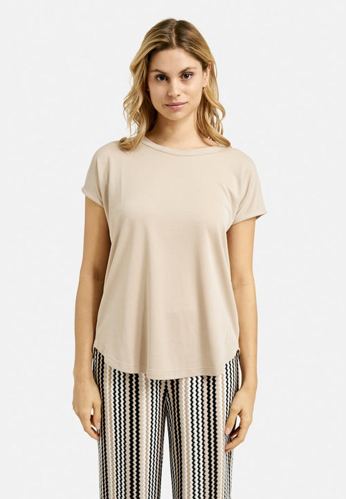 Smith & Soul Crossed Backpack, T-Shirt, camel, unifarben, gekreuzte Träger hinten
