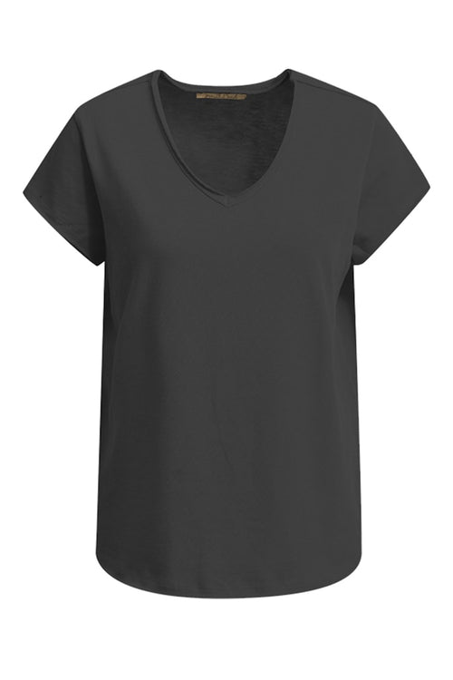 Smith & Soul T-Shirt, Basic, schwarz, V-Ausschnitt, Baumwolle
