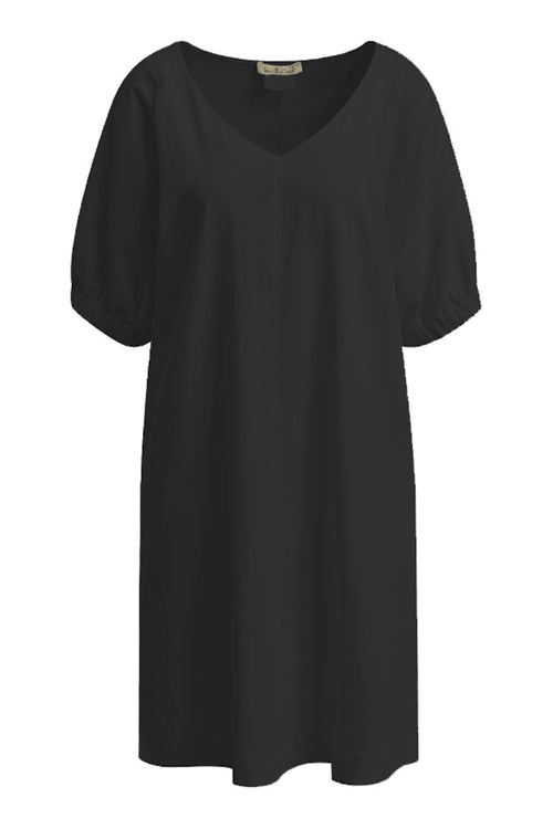 Smith & Soul, Kleid, schwarz, kurz, V-Ausschnitt, Baumwollgemisch