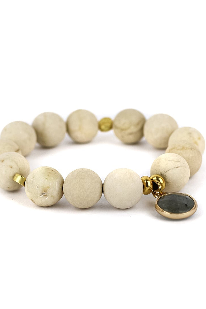 Inrosa Armband Vega weiß, fossile Perlen