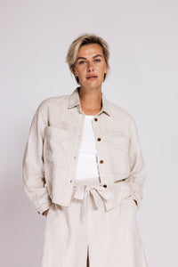 Zhrill Jacke Louie offwhite, Kragen, Knopfleiste, Taschen, kurz