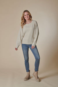 Zhrill Pullover Luana Soft beige, unifarben, Rundhasausschnitt