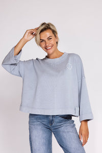 Zhrill Sweatshirt Pepper hellblau, oversized, ohne Bündchen
