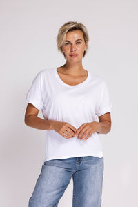 Zhrill T-Shirt Rahel weiß (2026), Basicshirt, kurzärmlig, Rundhalsausschnitt