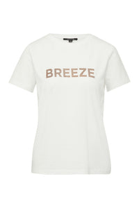Comma T-Shirt mit Print weiß
