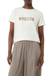 Comma T-Shirt mit Print weiß