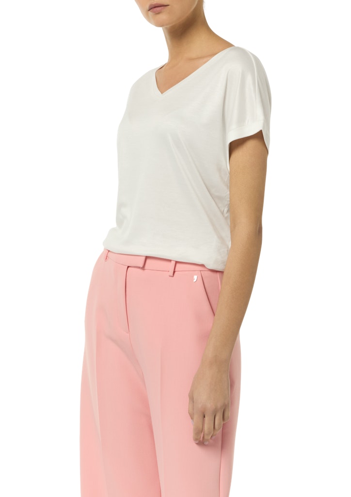 Comma T-Shirt off-white V-Neck