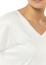 Comma T-Shirt off-white V-Neck