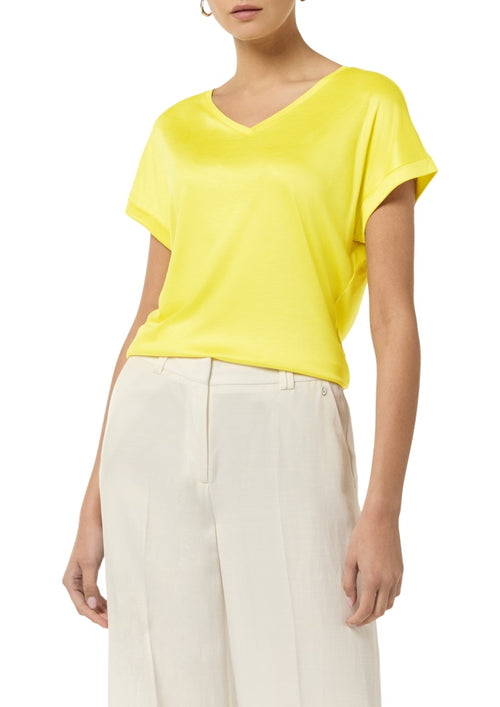 Comma T-Shirt, pineapple, gelb, V-Ausschnitt