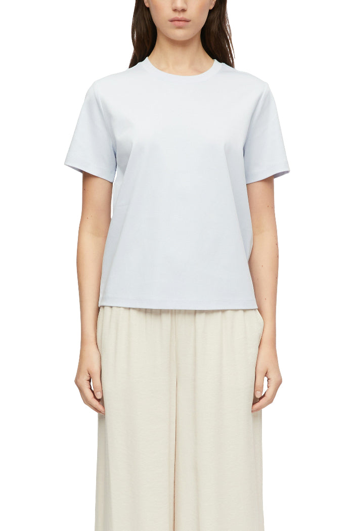Comma T-Shirt hellblau, blue, blau, unifarben, Rundhalsausschnitt