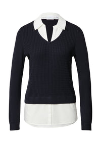 Comma Strickpullover midnight blue