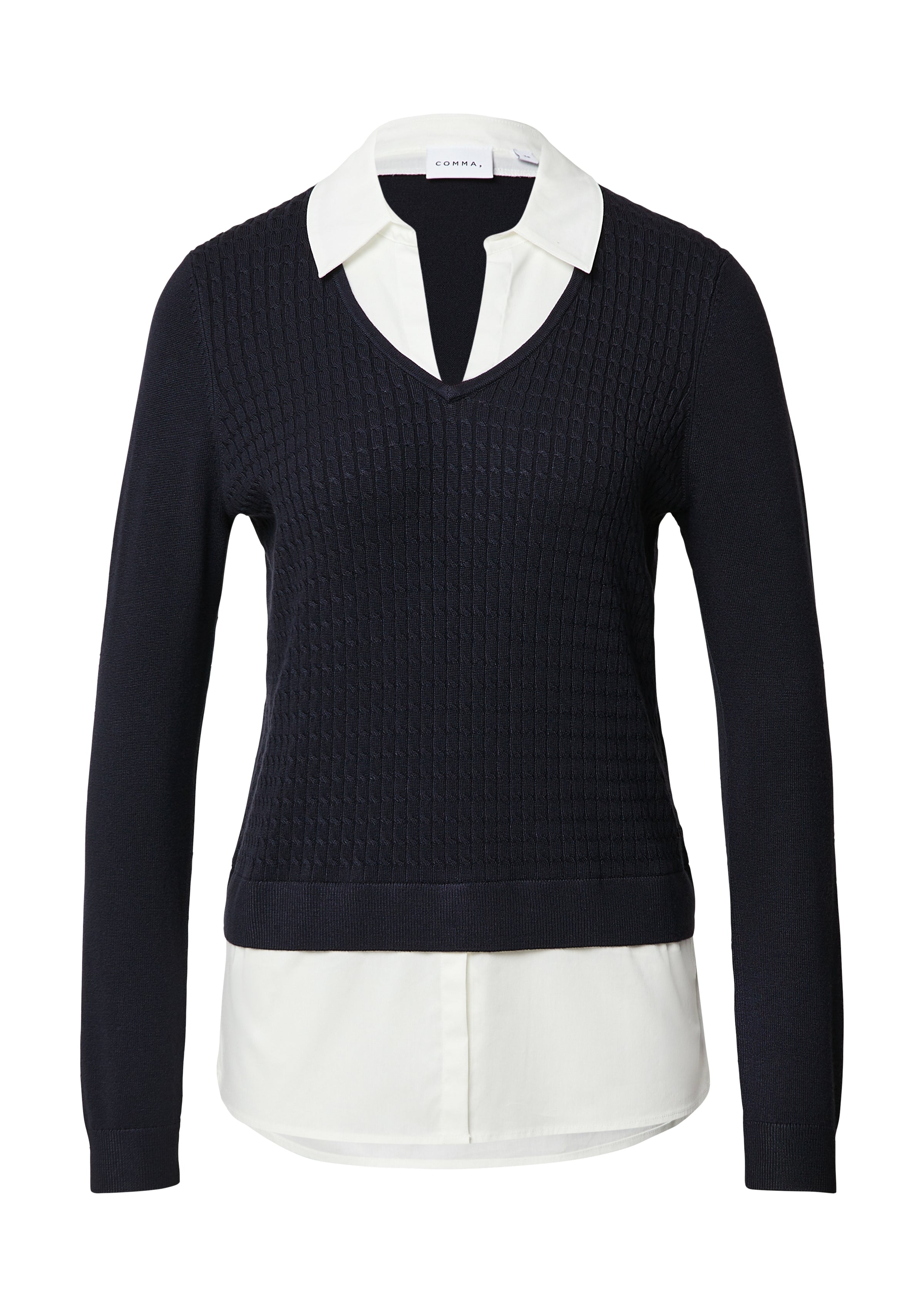 Comma Strickpullover midnight blue