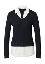 Comma Strickpullover midnight blue