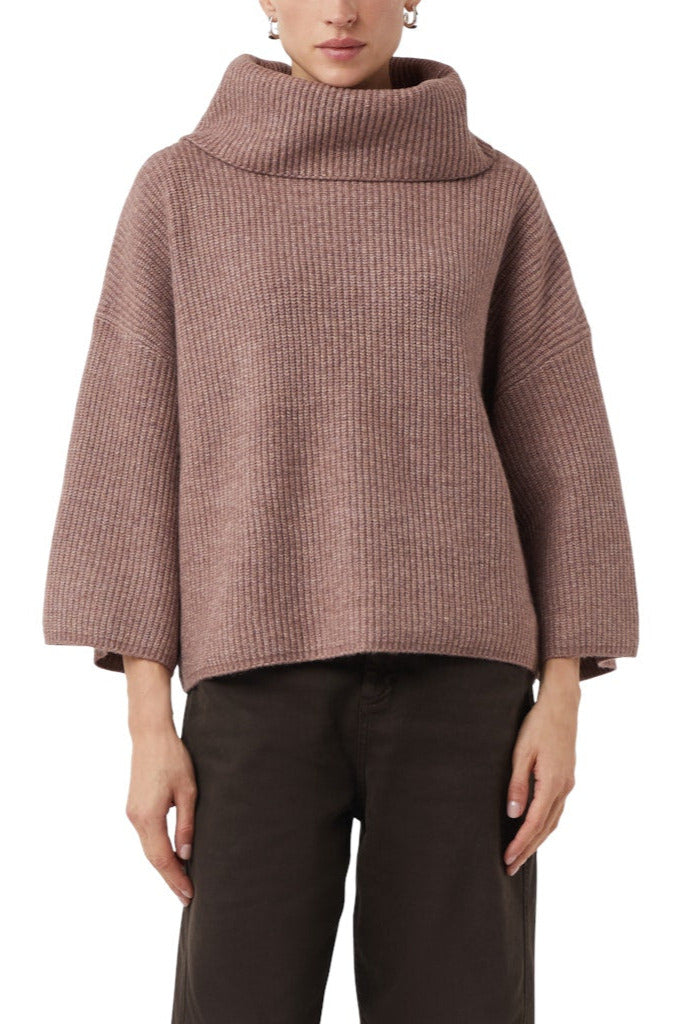 Comma Rollkragenpullover twilight mauve