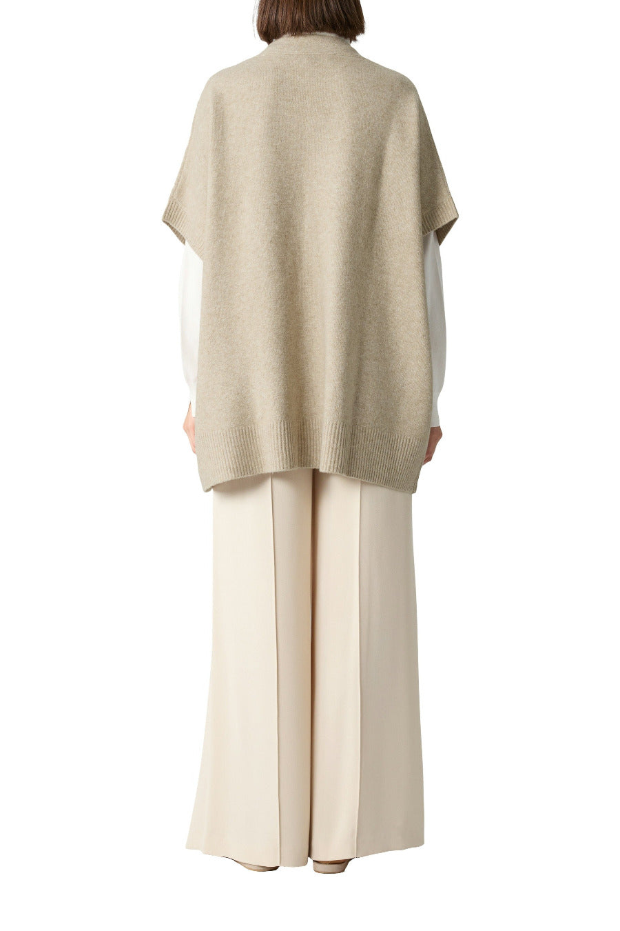 Comma Indoor-Poncho light taupe mélange