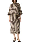Comma Bluse brown print
