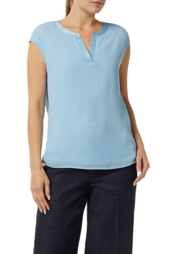 Comma Blusenshirt hellblau