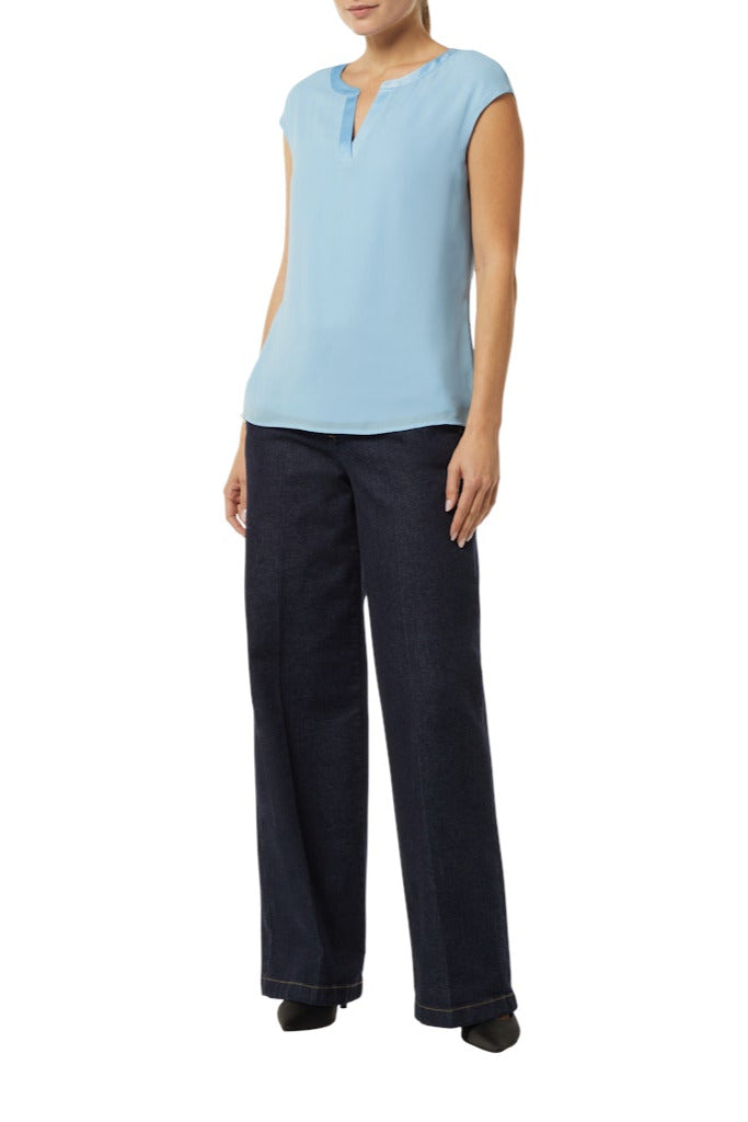 Comma Blusenshirt hellblau