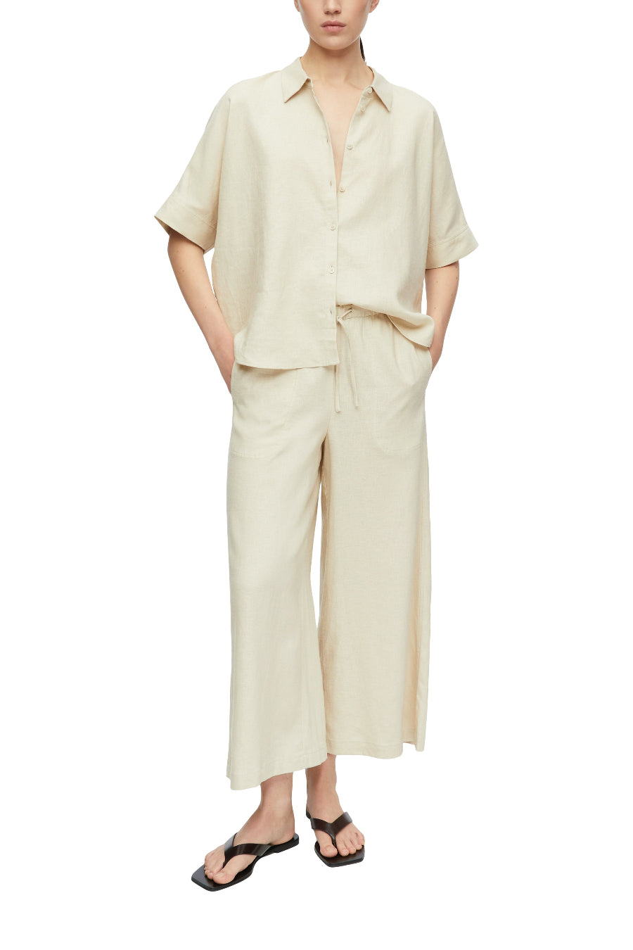 Comma Bluse beige