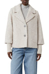 Comma Outdoorjacke sand, Reverskragen, Strickündchen, Übergangsjacke, kurz
