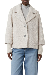 Comma Outdoorjacke sand, Reverskragen, Strickündchen, Übergangsjacke, kurz